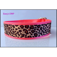 Halfcheck neon roze panterprint OP=OP